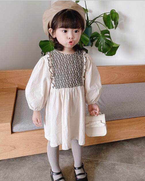 2023★春秋新作★韓国風子供服★ワンピース★7-15