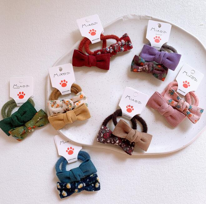 髪飾り★まとめ髪用★ヘアアクセサリー★ヘアゴム★2枚入り★子供用★多色