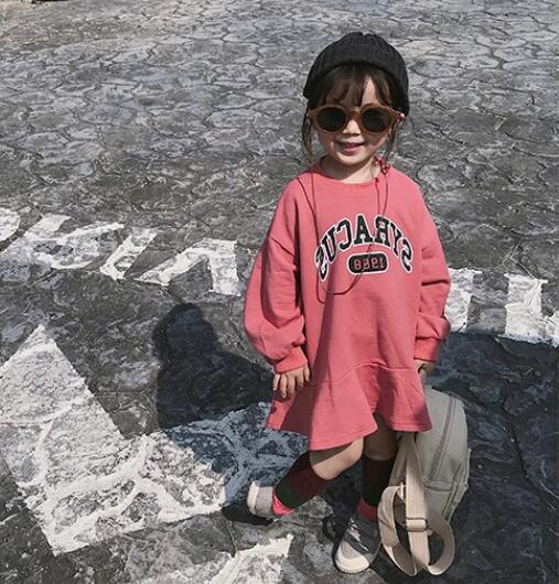 2023★春秋新作★韓国風子供服★ワンピース★3色7-15