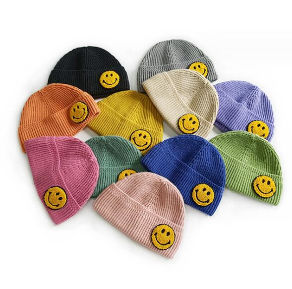 子供用★帽子★キッズ★ニット帽子★韓国風★男女兼用★笑顔★11色