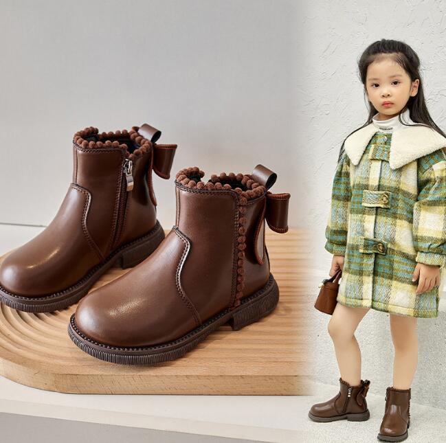 キッズ★靴★子供靴★ショートブーツ★シューズ★カジュアル★2色★23-30#