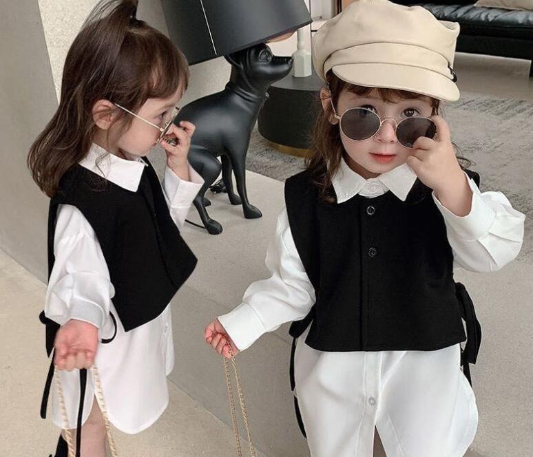 2024★春秋新作★韓国風子供服★チョッキ+シャツ★セットアップ★90-150CM