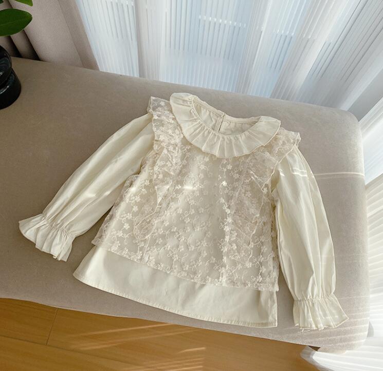 2024春★子供服 　トップス+透かし編みベスト★80-130cm★