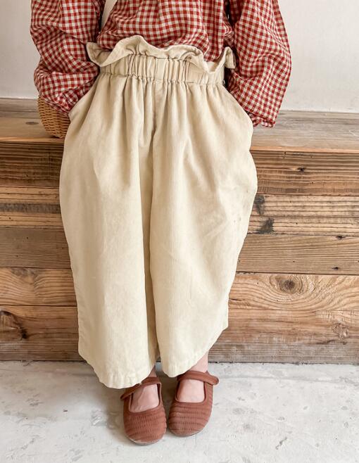 2024★春秋新作★韓国風子供服★ズボン★コーデュロイ★カジュアル★2色80-130CM