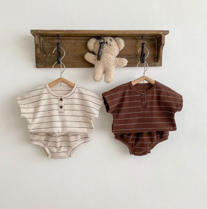 2024★春夏新作★韓国風ベビー服★トップス+ズボン2セット★2色66-100CM