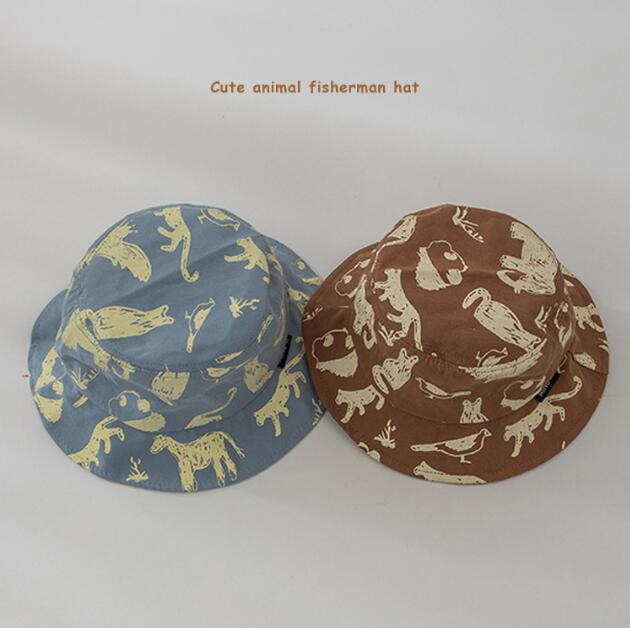 「2024」子供用★帽子★バケットハット★キッズ★男女兼用★ダイナソー★日焼け防止★5色