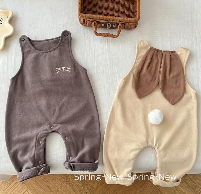 「2024」子供服★ロンパース★連体服★袖なし★韓国風子供服★ベビー★可愛い★2色★66-90CM