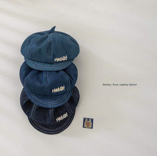 「2024」子供用★帽子★キャップ★ベレー帽★デニム★キッズ★男女兼用★日焼け防止★3色