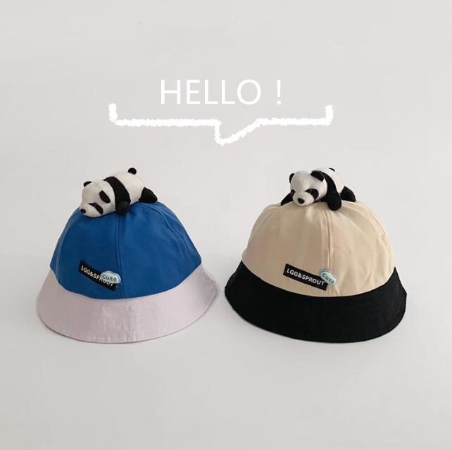 「2024」子供用★帽子★バケットハット★キッズ★男女兼用★日焼け防止★パンダ★7色