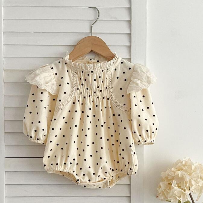 「2024」子供服★ロンパース★連体服★韓国風子供服★水玉★可愛い★66-100CM