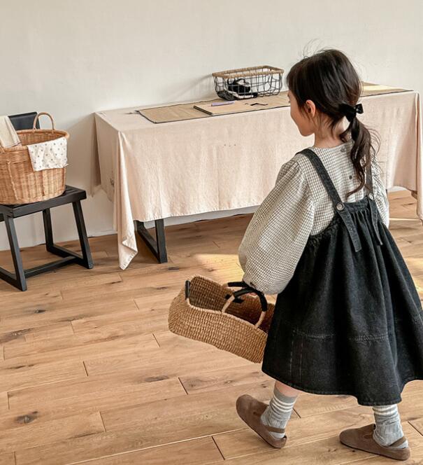 2024春夏★子供服 　デニムワンピース★80-130cm★2色