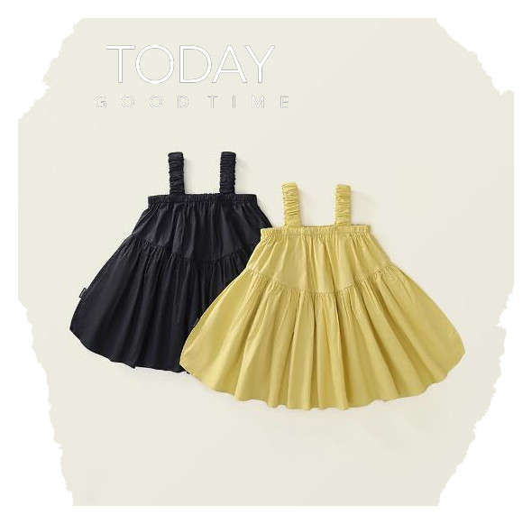 「2024」子供服★ワンピース★袖なし★無地★キッズ女の子★2色★90-140CM