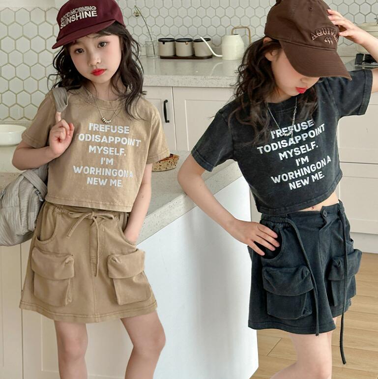 2024★夏新作★韓国風子供服★Tシャツ★スカート★分けて販売★120-170CM