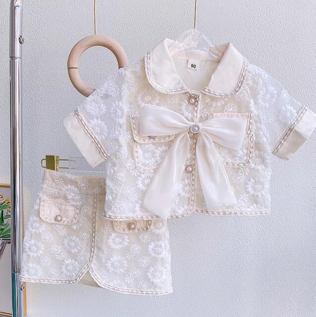 「2024」子供服★トップス+スカート★セットアップ★キッズ女の子★90-140CM