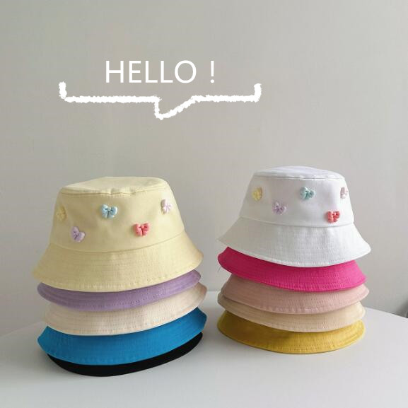「2024」子供用★帽子★バケットハット★蝶結び★キッズ★ハット★可愛い★9色