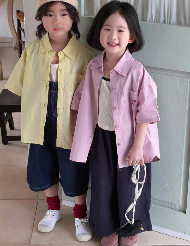 2024夏新★子供服　シャツ★80-140cm★2色