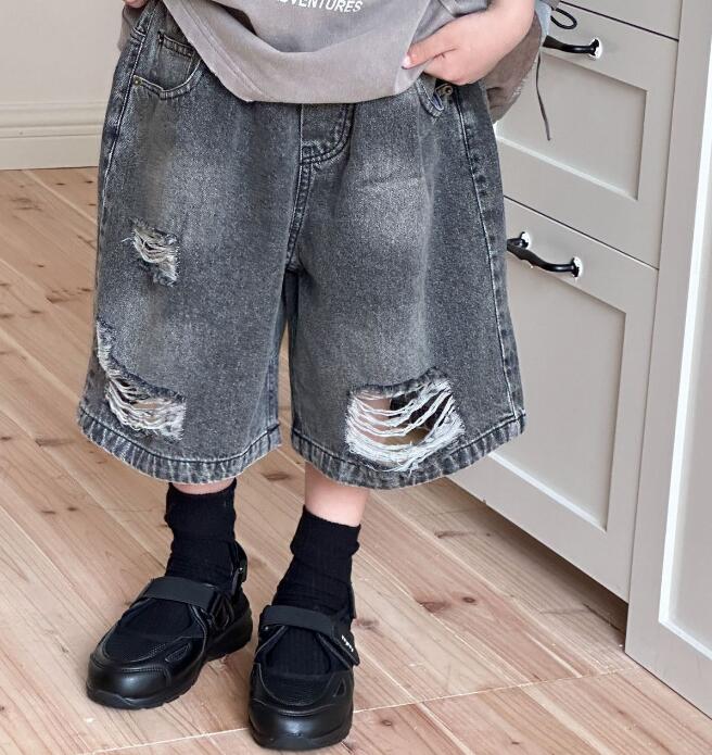 「2024」子供服★ボトムス★ハーフパンツ★ジーンズ★韓国風子供服★キッズ男の子★90-140CM