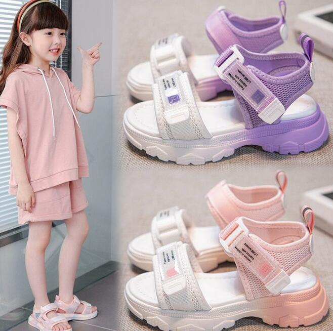 「2024」靴★子供靴★シューズ★厚底★キッズ女の子★サンダル★2色★26-36#