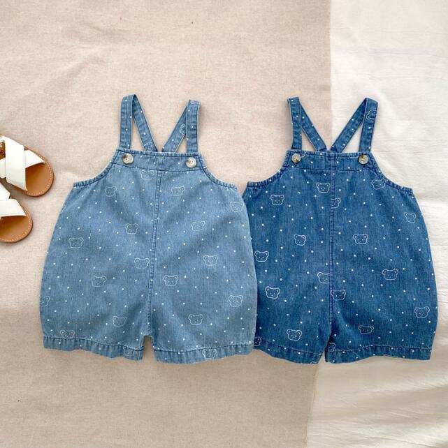 「2024」子供服★サロペット★デニム★連体服★ベビー★韓国風子供服★2色★66-100CM
