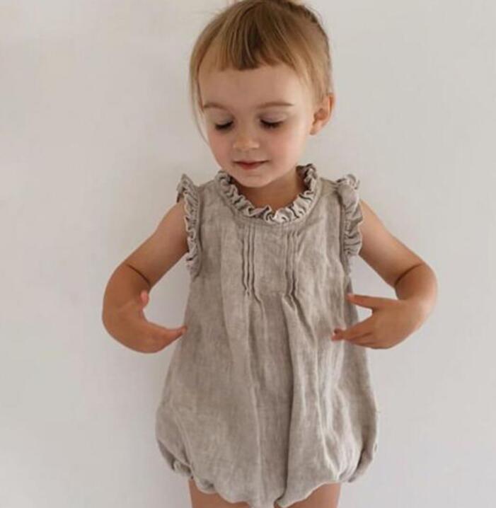 2024★夏新作★韓国風ベビー服★袖なし★ロンパース★3色59-90CM