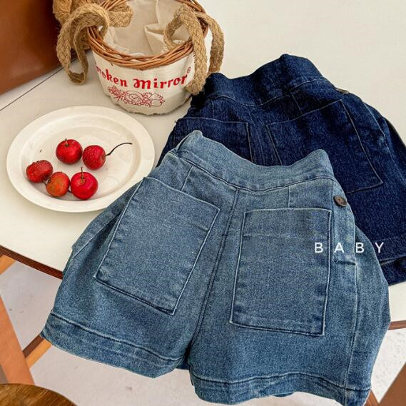 「2024」子供服★ショートズボン★ボトムス★ジーンズ★韓国風子供服★2色★80-130CM