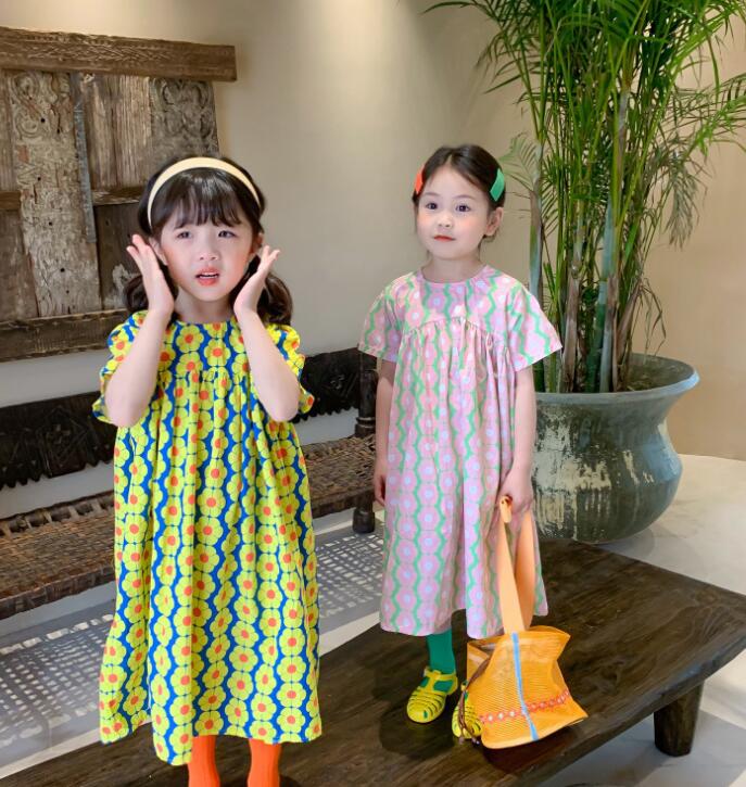 2024新品★子供服　ワンピース★タグ7-15★2色