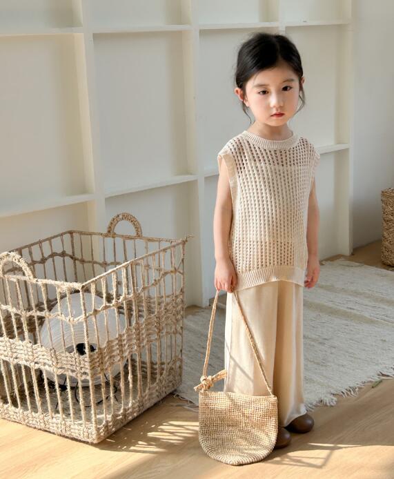 2024★夏新作★韓国風子供服★トップス+ベスト+ズボン★90-140CM