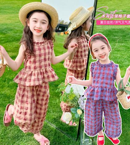 2024夏新品★子供服　トップス+ズボン　セット★90-140cm★2色