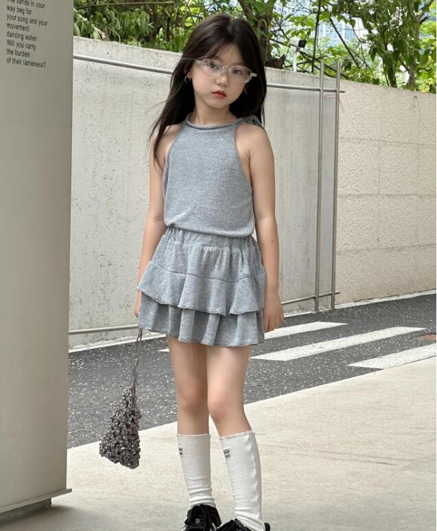 2024夏★子供服　トップス+スカート　セット★90-150cm★2色