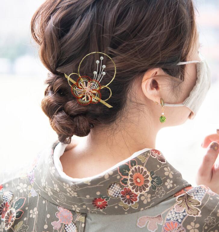 ★髪飾り　DIY材料手編み日本風呂敷装飾アクセサリー★アクセサリー★