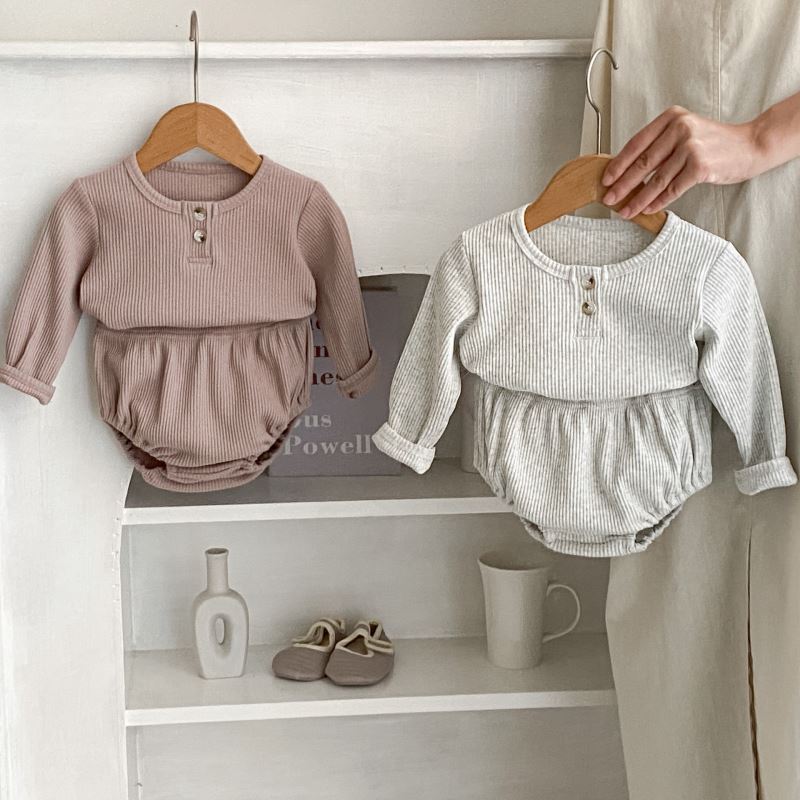 2024★春秋新作★韓国風ベビー服★トップス+ズボン★66cm〜90cm 2色