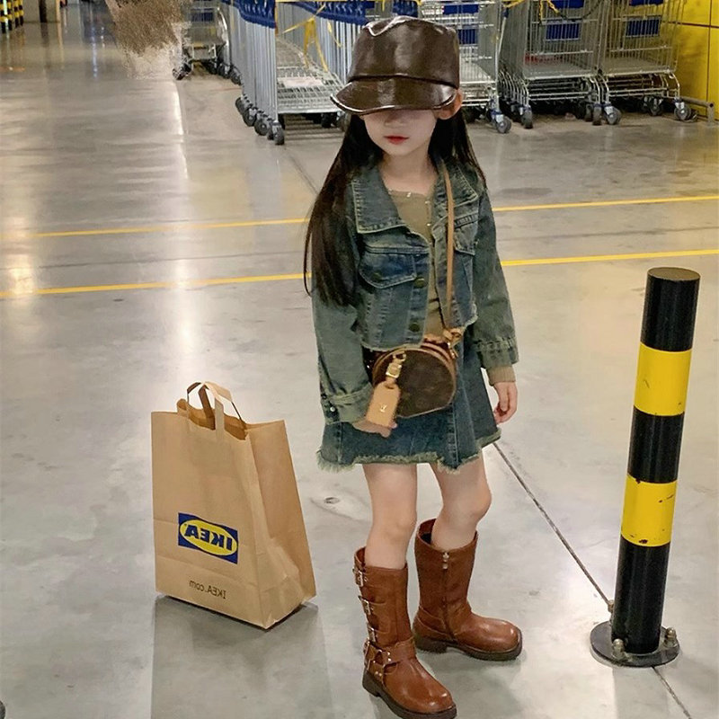 2024★春秋新作★韓国風子供服★トップス+スカート★7〜15