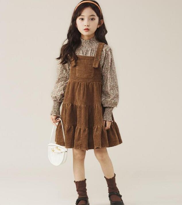 2024秋新品★子供服　トップス+ワンピース　セットアップ★100cm〜160