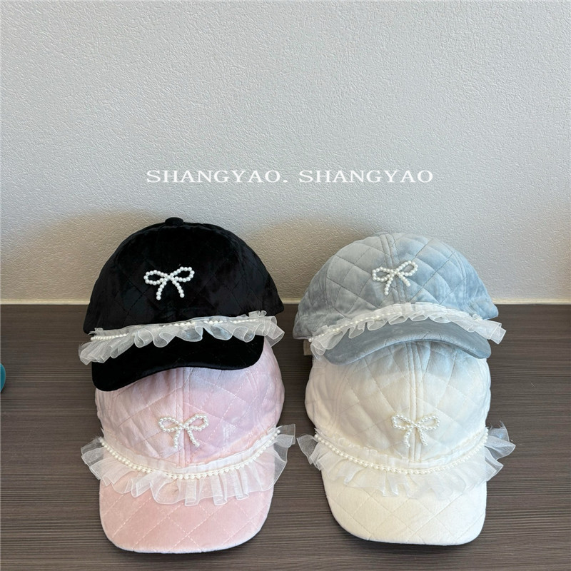 2024★防寒★キッズ帽子★コーデュロイ★キャップ★ 4色