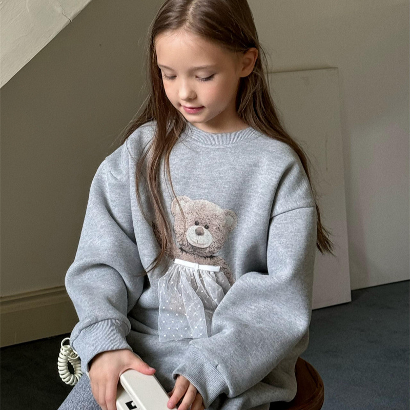 2024冬新品CL★子供服　ワンピース　裏起毛付き★90cm〜140cm 2色