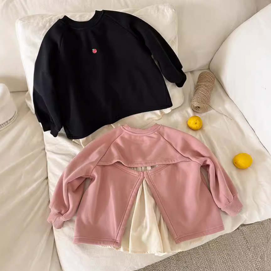 2024秋冬新品ZXR★子供服　トップス　裏起毛★90cm〜150cm 2色