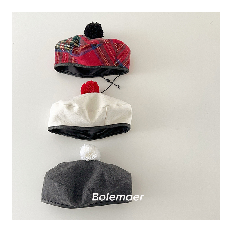 「2024」子供用★帽子★ベレー帽★キッズ★韓国風★3色
