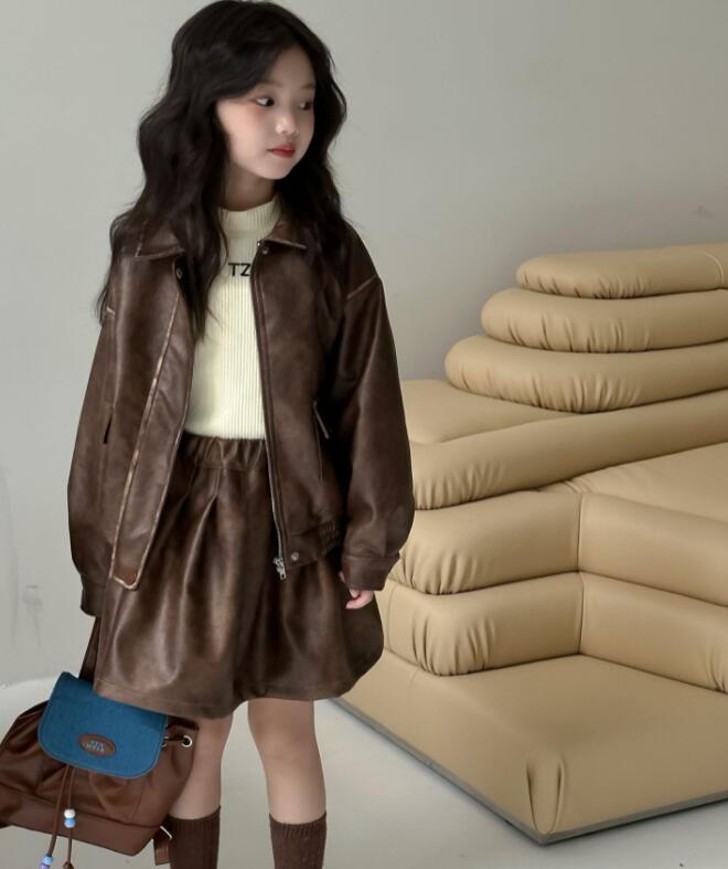 2024新品★子供服 　PUコート&スカート分けて★90cm〜150cm