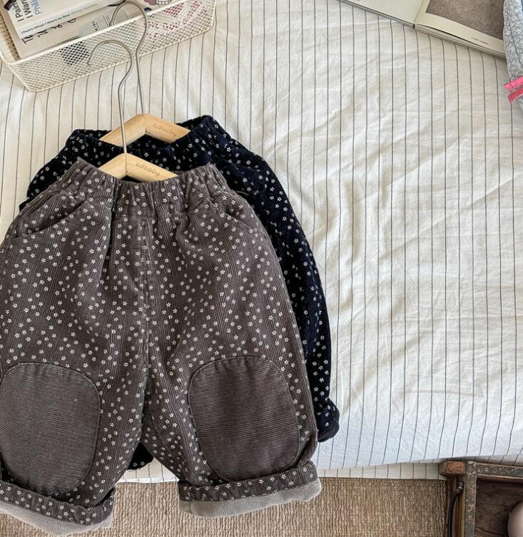 2024秋冬新品★子供服　ズボン  厚手★80cm〜130cm 2色