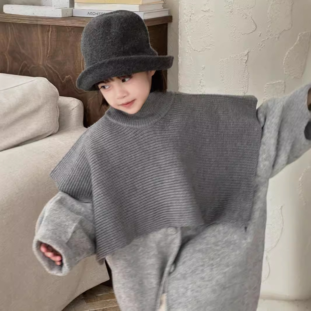 2024秋冬新品★子供服　マント　セーター★90cm〜150cm 3色