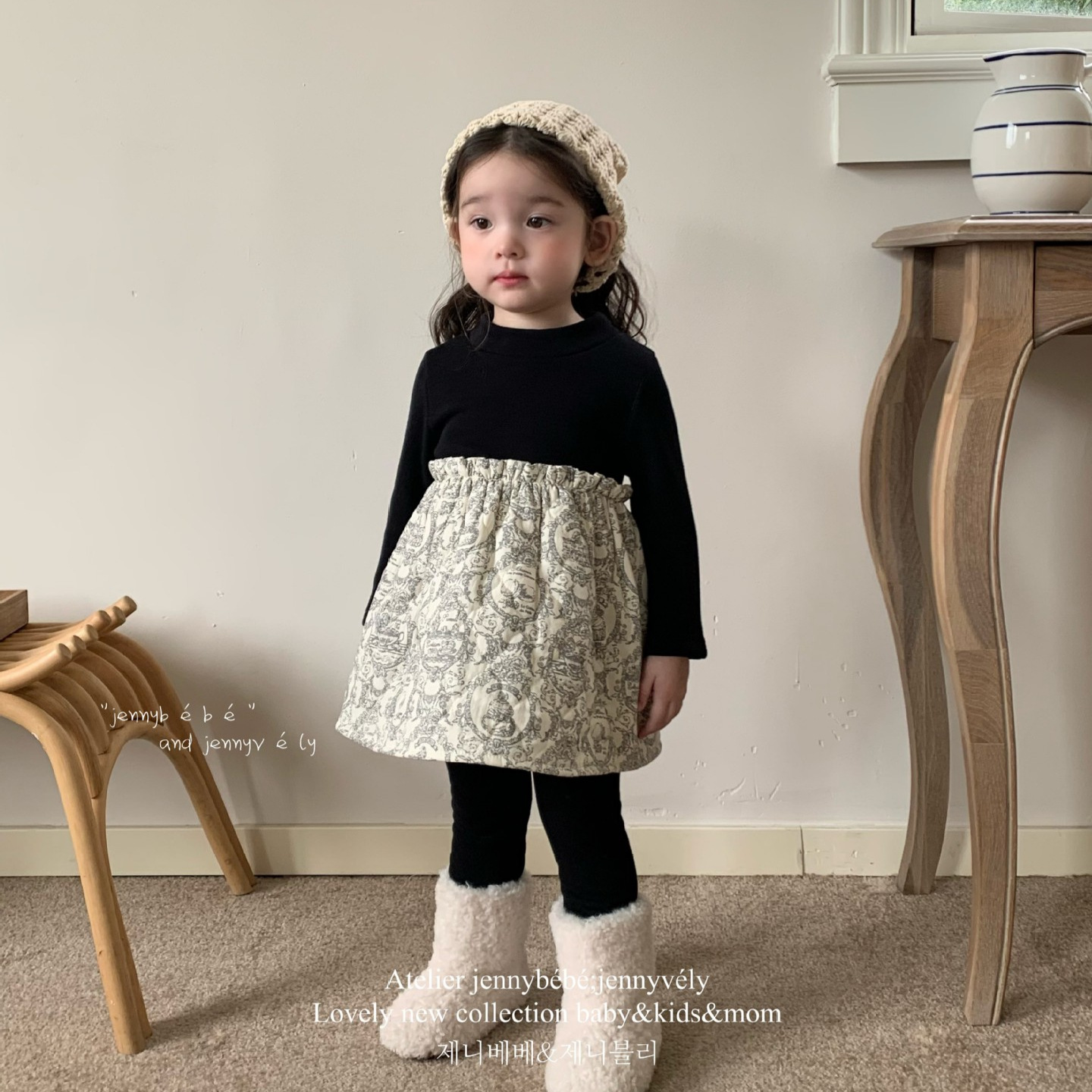 2024秋冬新jen★子供服　ワンピース+ズボン　保暖セット★73CM〜110cm