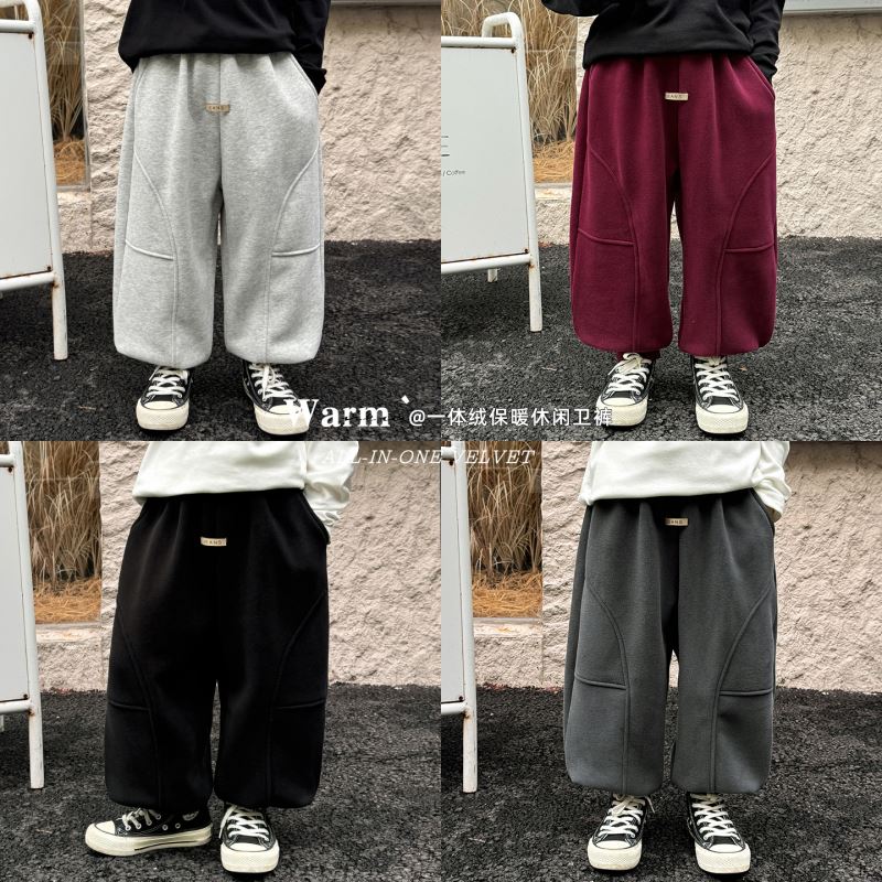 2024冬新品★子供服　ズボン  裏起毛★90cm〜150cm 4色