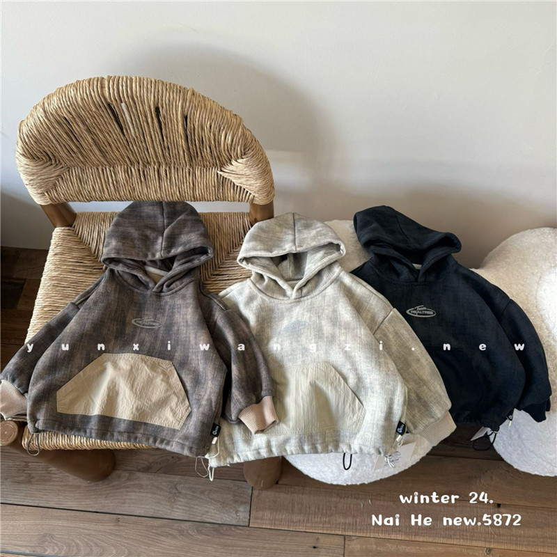 2024冬新入荷★子供服　パーカー　裏起毛★80cm-120cm 3色