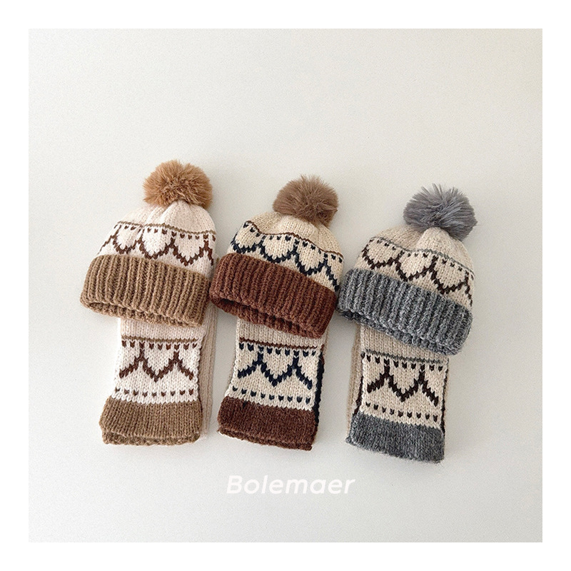 2024年新品★子供用★帽子　ハット&マフラー分けて★ 5色