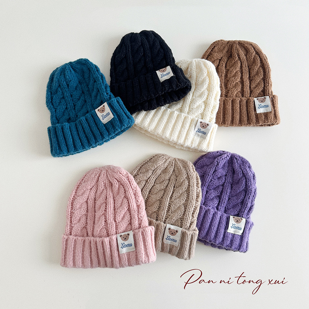 「2024」子供用★帽子★ニット帽子★キッズ★防寒★暖かい★7色