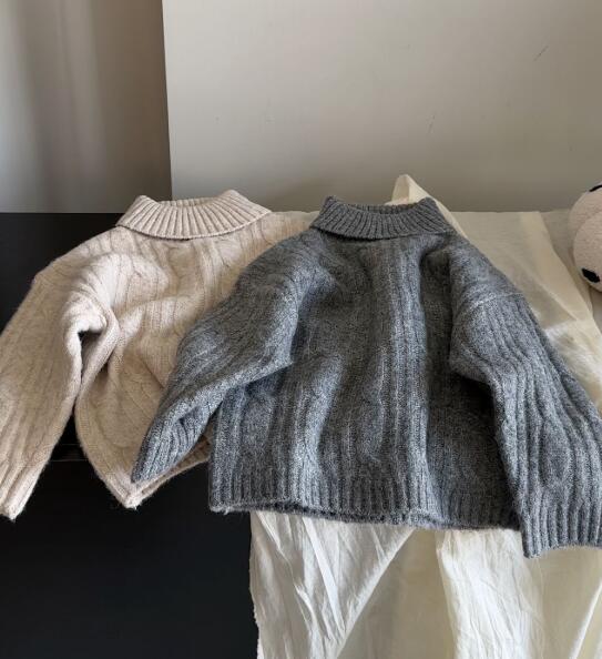「2024」子供服★トップス★ニット★セーター★韓国風子供服★2色100cm〜160cm