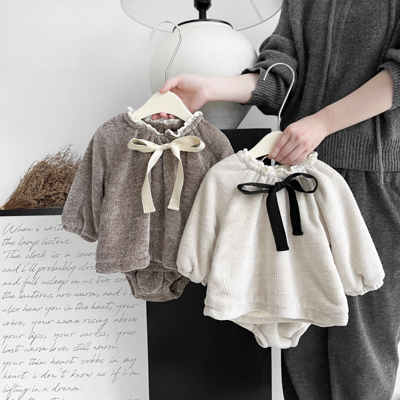 「2024」子供服★トップス+パンツ★セットアップ★韓国風子供服★2色66cm〜100cm