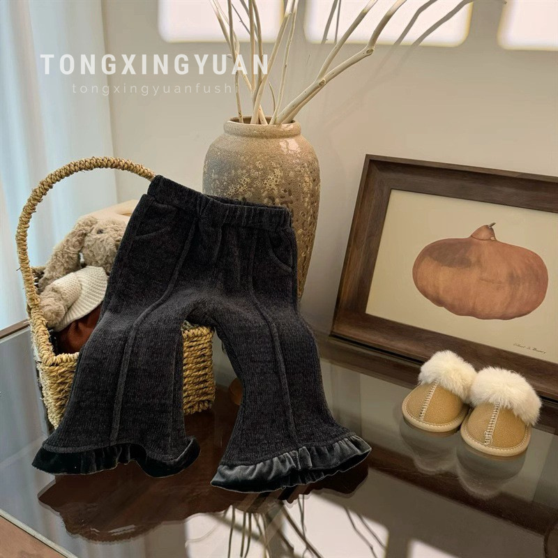 2024★秋冬新作★韓国風子供服★裏起毛★ズボン★90〜140