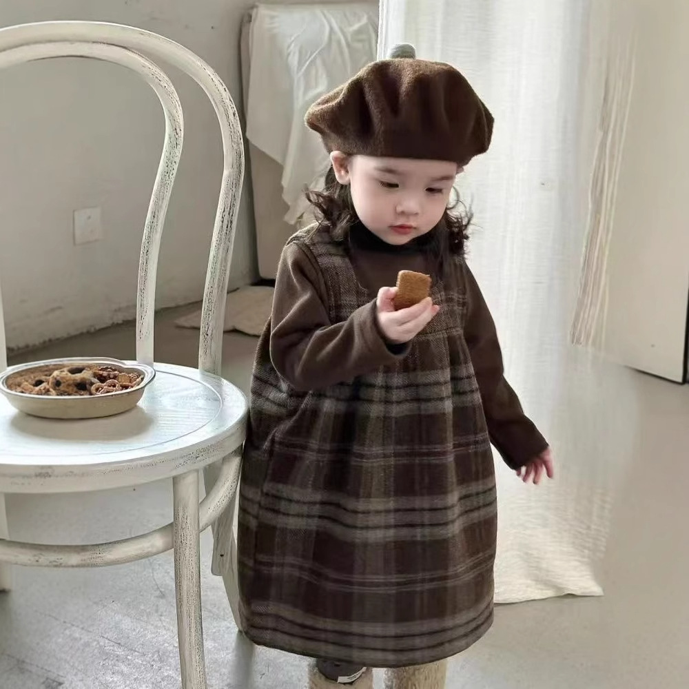 2024秋冬新品★子供服　トップス+ベストワンピース　セット★80〜140