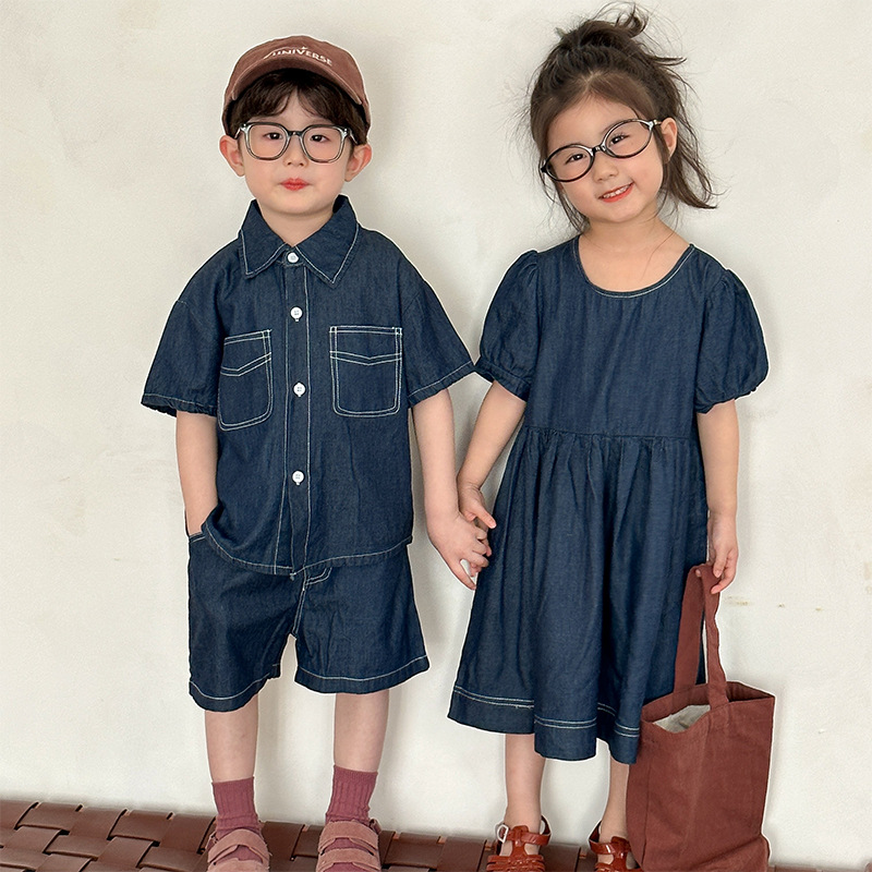 2025夏新作★子供服　ワンピース&上下セット★80cm〜150cm 2色